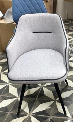 Стул М-СИТИ Стул ЛОРИС 360 град. поворот. B22 Серый, велюр / черный каркас, М-City арт. 635M06173