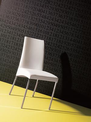 Стул М-СИТИ Стул ELIAS 44,43 (G093 Хром/ TR 500 айвори экокожа ) арт. 44.43.G093TR500