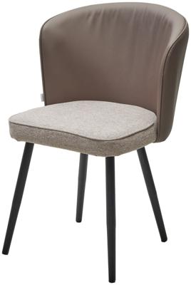 Стул М-СИТИ Стул МОНЕ ROVENA BISCUT ткань / ORAKUL 290 экокожа / Черный каркас M-City арт. 480M05673