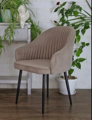 Стул М-СИТИ Стул ШЕЛЛ 360 град. поворот. B22 Серый, велюр / черный каркас, М-City арт. 635M06196