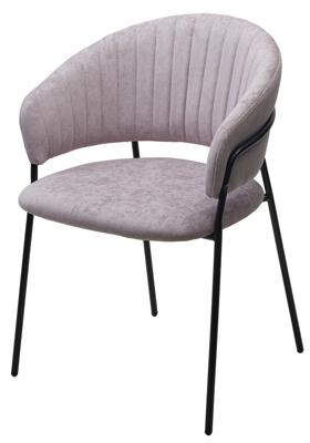 Стул М-СИТИ Стул ГЕММА, цвет RAIN 10 lavanda, велюр / черный каркас арт. 688M05705