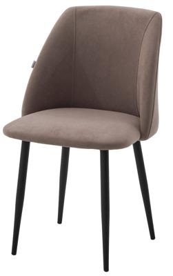 Стул М-СИТИ Стул ПЬЕР цвет Marseille-16 Капучино, велюр / Черный каркас арт. 480M06056