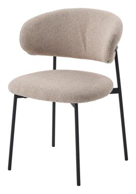 Стул М-СИТИ Стул ТРЕНД (TREND) цвет NS04 Крем, букле / черный каркас арт. 670M06061