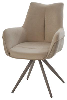 Стул М-СИТИ Стул МАРК 360 град., цвет B-03/ LOTOS-03 бежевый, велюр / латте каркас арт. 472M06076