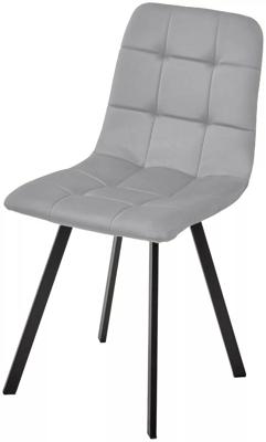 Стул М-СИТИ Стул РИЧИ, цвет H-09 Светло-серый, велюр / черный каркас М-City арт. 688M06119