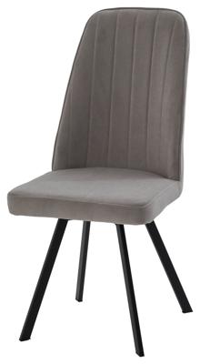 Стул М-СИТИ Стул ПРОВАНС 360 град. поворот. B22 Серый, велюр / черный каркас, М-City арт. 635M06167