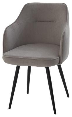 Стул М-СИТИ Стул ЛОРИС 360 град. поворот. B22 Серый, велюр / черный каркас, М-City арт. 635M06173