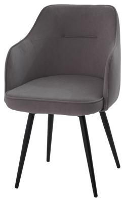 Стул М-СИТИ Стул ЛОРИС 360 град. поворот. B28 Темно-серый, велюр / черный каркас, М-City арт. 635M06174