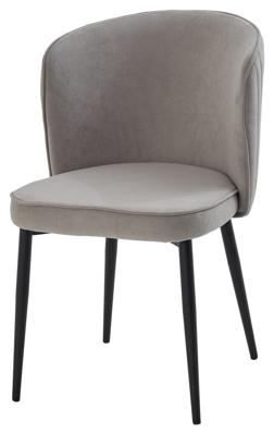 Стул М-СИТИ Стул МИЛАНО B22 Серый, велюр / черный каркас, М-City арт. 635M06187