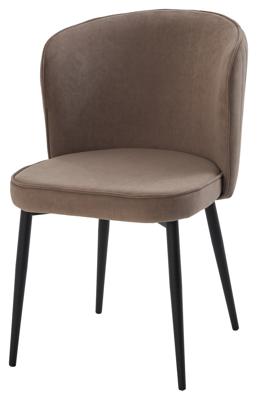 Стул М-СИТИ Стул МИЛАНО B5 Капучино, велюр / черный каркас, М-City арт. 635M06189