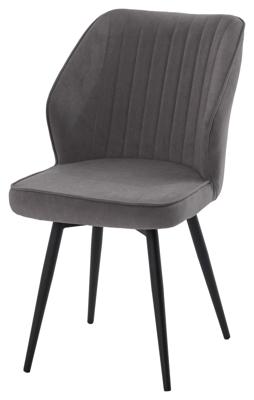 Стул М-СИТИ Стул РОССО 360 град. поворот. B28 Темно-серый, велюр / черный каркас, М-City арт. 635M06191