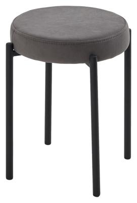 Стул М-СИТИ Табурет СТЭК штабилируемый B28 Темно-серый, велюр / черный каркас, М-City арт. 635M06194