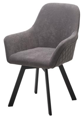 Стул М-СИТИ Стул ДЖЕТ (JET) 360 град. поворот. B28 Темно-серый, велюр / черный каркас арт. 670M05343