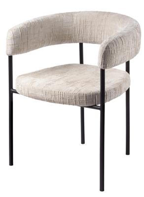 Стул М-СИТИ Стул СТАН, цвет H-06 Бежевый, велюр / черный каркас арт. 688M06247