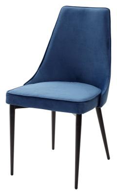 Стул М-СИТИ Стул НЕПАЛ (NEPAL-P) СИНИЙ #29, велюр/ черный каркас арт. 461MC03524