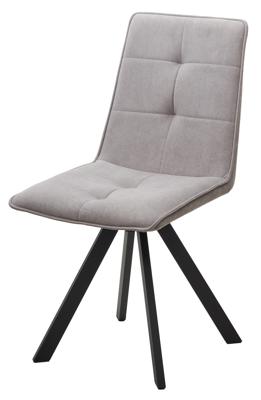 Стул М-СИТИ Стул БРОНКС (BRONX), 360 град. поворот. B22 Серый, велюр / черный каркас арт. 670M05309