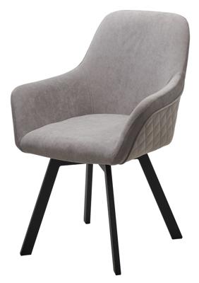 Стул М-СИТИ Стул ДЖЕТ (JET) 360 град. поворот. B22 Серый, велюр / черный каркас арт. 670M05310