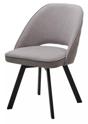 Стул М-СИТИ Стул ДУНА (DUNA) 360 град. поворот. B22 Серый, велюр / черный каркас арт. 670M05311