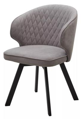 Стул М-СИТИ Стул СКАТ (SKAT) 360 град. поворот. цвет B22 Серый, велюр / черный каркас арт. 670M05312