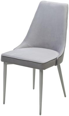 Стул М-СИТИ Стул НЕПАЛ (NEPAL-P) СВЕТЛО-СЕРЫЙ BM-4, велюр/ белый каркас арт. 461MC05521