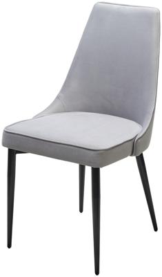 Стул М-СИТИ Стул НЕПАЛ (NEPAL-P) СВЕТЛО-СЕРЫЙ BM-4, велюр/ черный каркас арт. 461MC05520