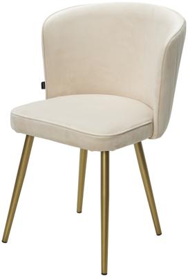 Стул М-СИТИ Стул МОНЕ цвет ZIZI 002 Молочный, велюр / Золотой каркас арт. 480M05730