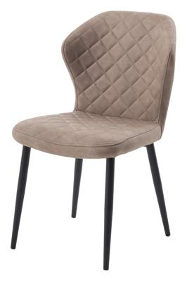 Стул М-СИТИ Стул МОНРО, цвет CYPRUS-03 ЛАТТЕ, искусственная замша / черный каркас арт. 472M06072