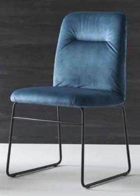 Стул М-СИТИ Стул GRETA CB/1904 MET.P15 MATT BLACK/ VENICE S0J OCEAN BLUE арт. CB1904P15S0J