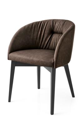 Стул М-СИТИ Стул ROSIE SOFT CB/1910, BCH P132 GRAPHITE/ VENICE S0G SOIL BROWN арт. CB1910P132S0G