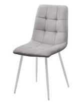 Стул М-СИТИ Стул BARI UF910-02 LIGHT GREY, велюр / белый каркас М-City арт. 624M03996