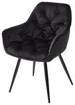 Стул М-СИТИ Стул MALTA BLUVEL-19 BLACK, велюр M-City арт. DC1471BLACK19BLK