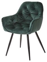 Стул М-СИТИ Стул MALTA BLUVEL-78 GREEN, велюр M-City арт. DC1471GREEN78BLK
