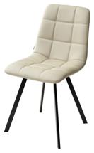 Стул М-СИТИ Стул CHILLI SQUARE HK017-02 серо-бежевый, PU/ черный каркас М-City арт. UDC8025HK01702