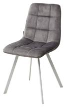 Стул М-СИТИ Стул CHILLI SQUARE PK6015-02 (VBP202) античный темно-серый, велюр/ белый каркас М-City арт. UDC8025VBP202W