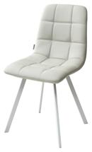 Стул М-СИТИ Стул CHILLI SQUARE HK017-03 светло-серый / белый каркас, PU М-City арт. UDC8025HK01703WHT