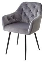 Стул М-СИТИ Стул PERU BLUVEL-14 GREY, велюр M-City арт. GDC120BLV14BLK
