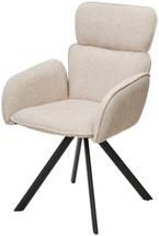 Стул М-СИТИ Стул LONG 360 град. поворот.NS04 Крем, букле / черный каркас, М-City арт. 670M05871