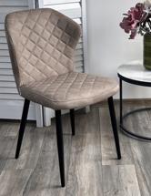 Стул М-СИТИ Стул МОНРО, цвет CYPRUS-03 ЛАТТЕ, искусственная замша / черный каркас М-City арт. 472M06072