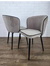 Стул М-СИТИ Стул МИЛАНО B28 Темно-серый, велюр / черный каркас, М-City арт. 635M06188