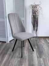 Стул М-СИТИ Стул ПРОВАНС 360 град. поворот. B22 Серый, велюр / черный каркас, М-City арт. 635M06167