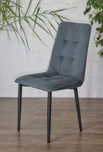 Стул М-СИТИ Стул ДАРЛИНГ 360 град. поворот. B22 Серый, велюр / черный каркас, М-City арт. 635M06176