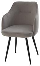 Стул М-СИТИ Стул ЛОРИС 360 град. поворот. B22 Серый, велюр / черный каркас, М-City арт. 635M06173