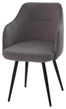 Стул М-СИТИ Стул ЛОРИС 360 град. поворот. B28 Темно-серый, велюр / черный каркас, М-City арт. 635M06174