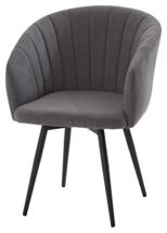 Стул М-СИТИ Стул МИШЕЛЬ 360 град. поворот. B28 Темно-серый, велюр / черный каркас, М-City арт. 635M06185