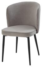 Стул М-СИТИ Стул МИЛАНО B22 Серый, велюр / черный каркас, М-City арт. 635M06187