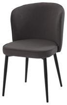 Стул М-СИТИ Стул МИЛАНО B28 Темно-серый, велюр / черный каркас, М-City арт. 635M06188
