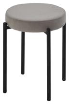 Стул М-СИТИ Табурет СТЭК штабилируемый B22 Серый, велюр / черный каркас, М-City арт. 635M06193