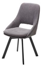 Стул М-СИТИ Стул АСП (ASP), 360 град. поворот. B28 Темно-серый, велюр / черный каркас арт. 670M05283