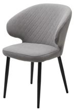 Стул М-СИТИ Стул ХИЛТОН, цвет B22 Серый, велюр / черный каркас арт. 472M05594