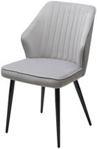 Стул М-СИТИ Стул СИЭТЛ -В (SEATTLE-V) СВЕТЛО-СЕРЫЙ BM-4, велюр / черный каркас арт. 461MC05518